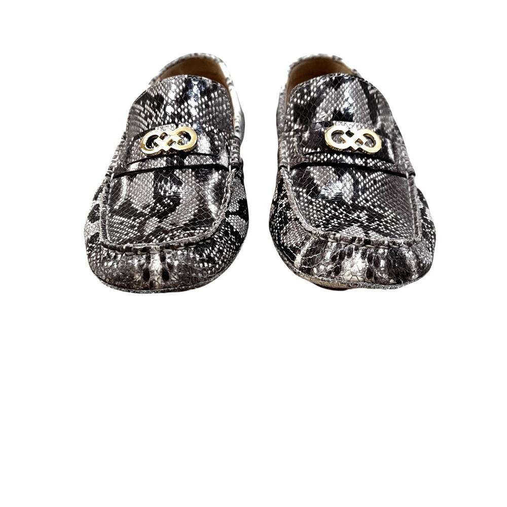 Cole Haan Shelby Loafer Shoes Womens 7.5B Gray Snake Print Leather Flats Slip On - Picture 5 of 10